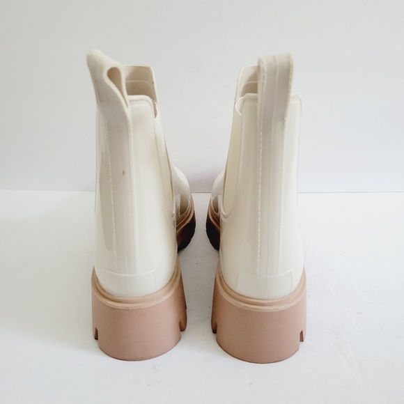NEW Dolce Vita Thundr H2O Waterproof Chelsea Off White Rain Boot - Picture 5 of 7